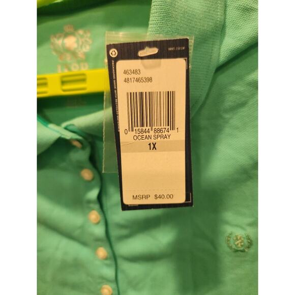 Izod Polo Shirt NWT Mens XL Blue Short Sleeve Golf Preppy Dad Classic Athleisure - Picture 4 of 9